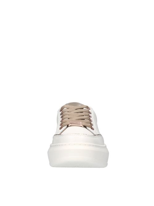 Sneakers in pelle,ecopelle e strass ALEXANDER SMITH | LANCASTER WOMAN LSW 1912BIANCO-DARK BEIGE
